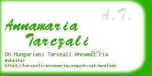 annamaria tarczali business card